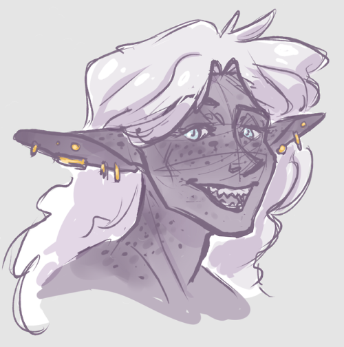 Super rough concept for a drow bard I’ve been itching to play. He speaks slowly and carries an uprig