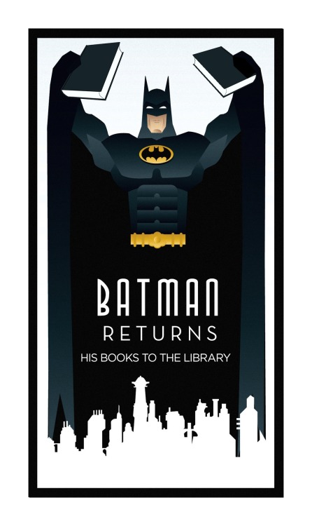 Batman Returns…His books to the library!Happy Friday from your friends at the CPL!