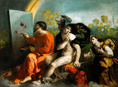 life-imitates-art-far-more:Dosso Dossi (1490-1542) “Jupiter, Mercury and Virtue” (1524) 