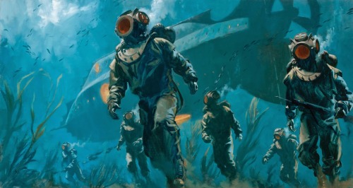 GREGORY MANCHESS20,000 Leagues Under The SeaOil on Linen