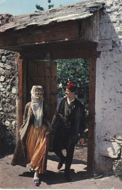 balkan-thug:  The couple are bosnians, they’re wearing traditional bosnian clothes that rich people would wear at that time. 