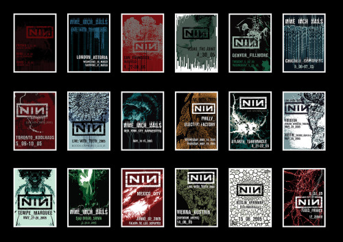 nincentral:  With Teeth: Tour posters by Rob Sheridan