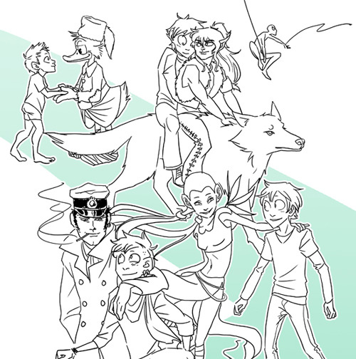 i drew a timeline of my primary comic waifus for my comic blog (who are Scrooge McDuck