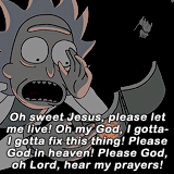 maslanies:  get to know me meme: [4/6] favorite male characters ≡ Rick Sanchez“Morty,
