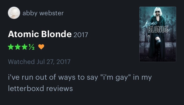 chrisandfem:some of my favorite reviews of Atomic Blonde (2017) part 2 (part 1)