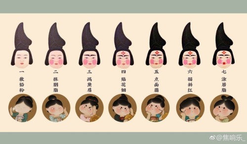 dressesofchina: Tang-dynasty makeup routine