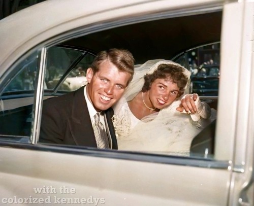 Robert F. Kennedy And Ethel Kennedy On Their Wedding Day, June 17, 1950.