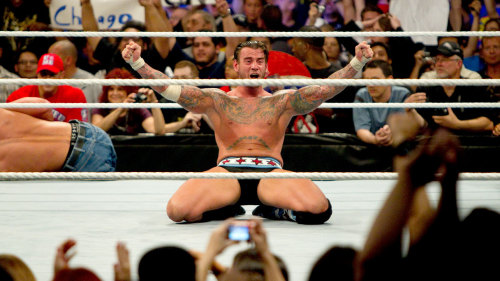 thepunknation:  The most controversial nights in the WWE Championship’s history - MITB 2011 HQ Digitals  The sexual tension in this match!