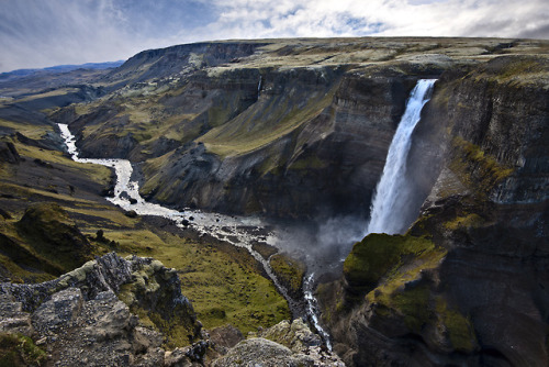 icelandicphoto:Háifoss, The high waterfall,  is one of the highest and also one of the m