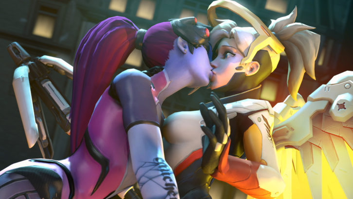 nerd-p0rn:  Widowmaker x Mercy Sitting in a Tree… ~ Overwatch Rule 34