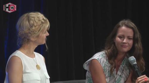 nicksno1girl:                  Amy Acker - SDCC 2015 - ‘Thrilling Adventure Hour’ panel