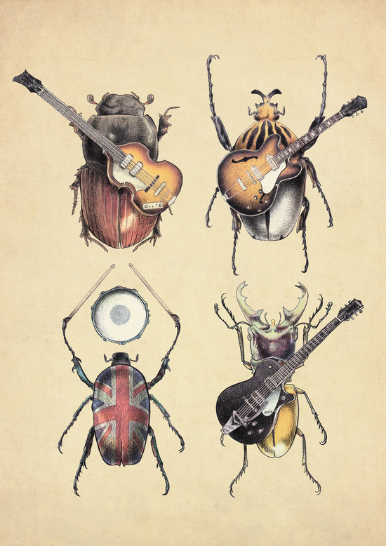 bestof-society6:  ART PRINTS BY ERIC FANMusic ManOld FriendMoon TravelMeet the BeetlesThe
