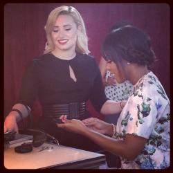 dlovato-news:  The X Factor backstage today