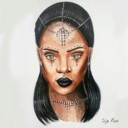 hqrihanna:  siljeroos:  Painting of Rihanna