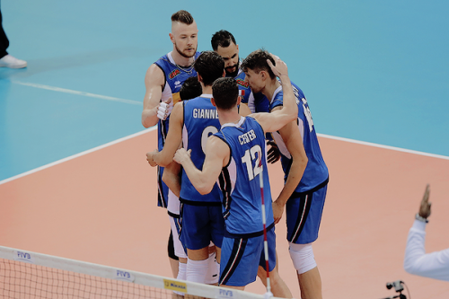 matteospiano: Germany and Italy in action during Volleyball Nations League first week, on Kraljevo, 