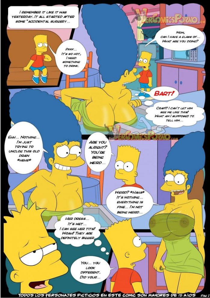 kaneki-art:  Simpsons doujinshi, Old habits 3: Remembering mama  part 1/3  ALL CHARACTER