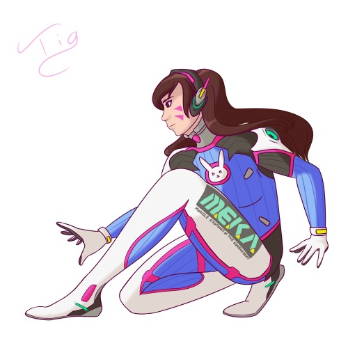 I’ve decided to show D.Va some love in art form&hellip; I recognize that maybe some things are off, 