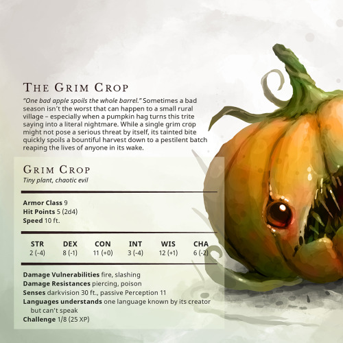 Grim Crop - Tiny plant, chaotic evil“One bad apple spoils the whole barrel.” Sometimes a bad season 