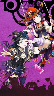 ll-wallpapers:  Halloween Nozomi and Yoshiko