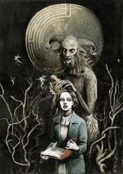 santiagocaruso:  Santiago Caruso : “Pan’s Labyrinth II&ldquo; / Ink and scratching over paper /  24,5 x 34,5 cm / 2013 Unpublished cover of “Pan’s Labyrinth&rdquo; that will be publish soon by BFI Film Classics &amp; Palgrave Macmillan.  