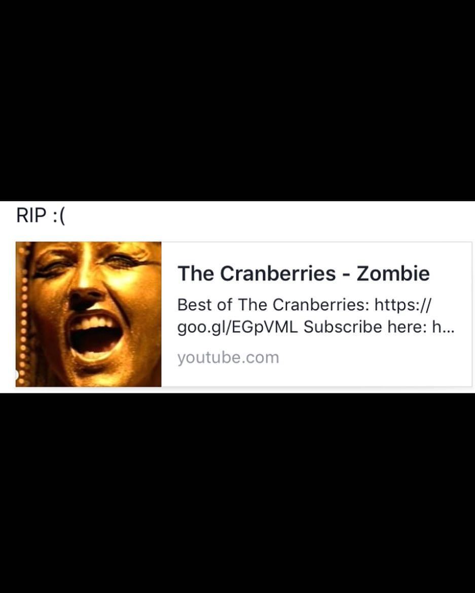 #RIP #cranberries #zombie