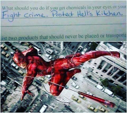 Having just finished season 2 of Daredevil last night, I say so much YES! Give this kid an A! ❇❇❇❇ #