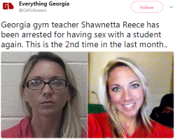 swagintherain: Yet a man would’ve been sent to prison after the first offense. She is a pedophile who should not be allowed access to children! (Yes, women can be Pedophiles too)