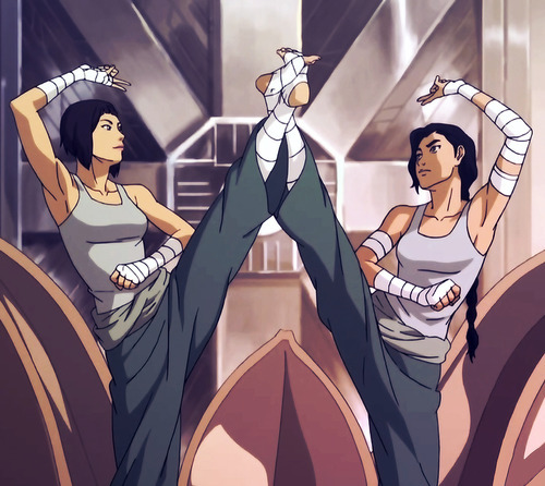 sillypeppers:  kynero:  fangirl-extra-ordinaire:  gamerqueer:  a-very-british-affair:  k-y-h-u:  YOU GUYS I JUST REALIZED remember the girl on the right  she turns out to be the metal clan guard captain  who KINDA SAVED KORRA’S DADDY FROM DEATH IF IT