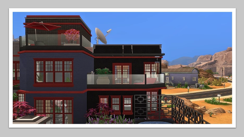 TS4: Flowing Oasis Lot by Szanne7000This Eco-friendly home consists of three stories and is fully la