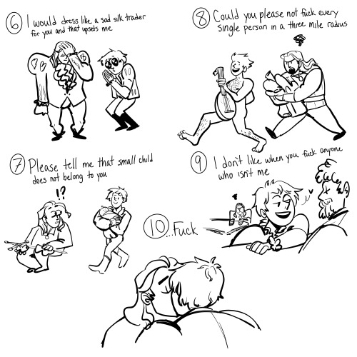 bluedillylee:Fanart for the fanfic ten things I hate about you“Geralt gets the first inkling t