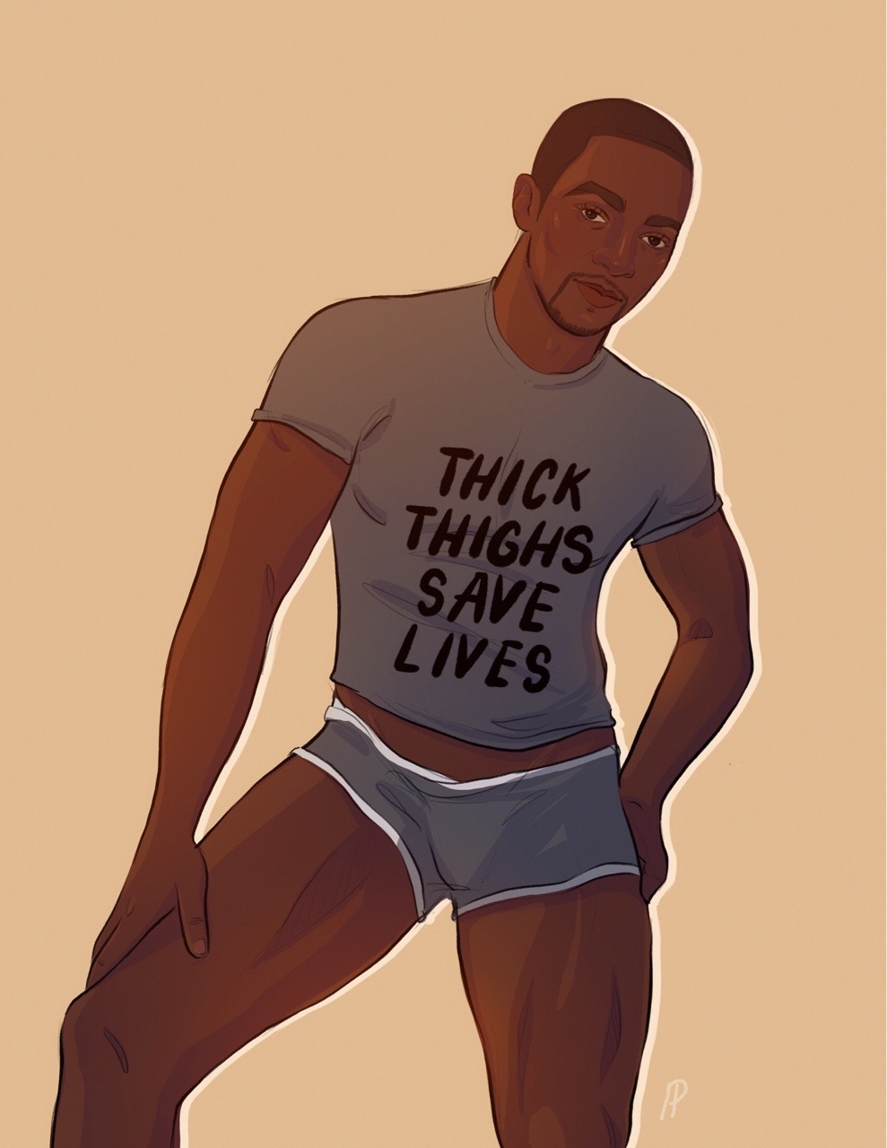 Thick male thighs