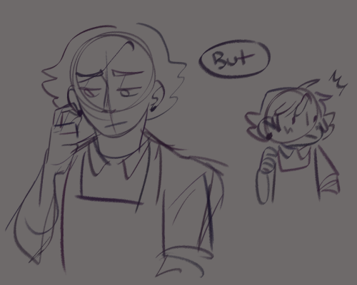 buggachat:hellothisismasu:i’ve had this idea in mind for @buggachat​‘s bakery enemies au like … mont