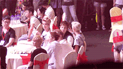  sehun playing with chanyeol’s ear  