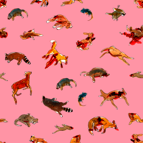 Revisited my roadkill pattern from two years ago and made it better and with a variation of colours!