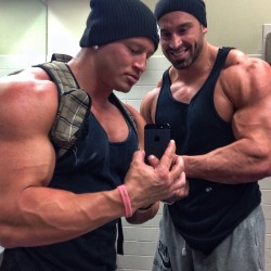 muscle-addicted:  Bradley Martyn and friend