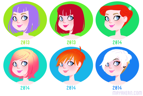 mayakern:  soooo this is probably the most horribly self indulgent thing i have ever done, but i’ve been wanting to make a hair + make up progression for a while and since i’m too tired to do any real work right now, i figured now was as good a time