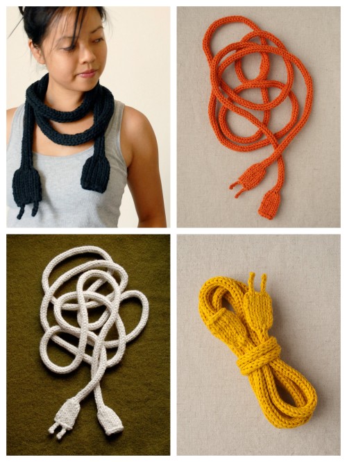 Buy or DIY: Knit  Power Cord Necklace from KnitKnit on Etsy.  DIY: Nguyen Le finally added a pay pat