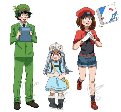 frissonsmitt: My Hero Academia X Cells At WorkPart 1So! This started as a one-off joke with @madikat