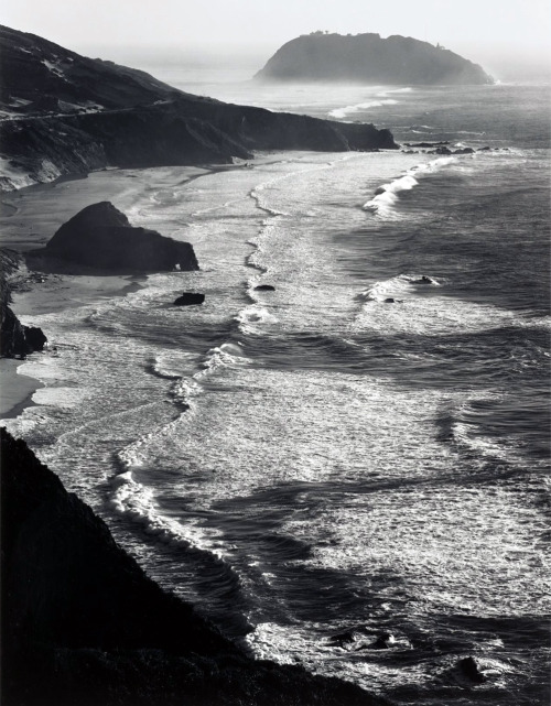 last-picture-show:Ansel Adams, Storm, Point Sur, Monterey Coast, California, 1942