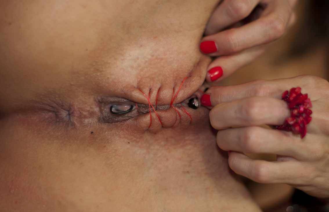 painsain:Pussy sewn shut.