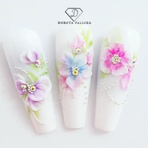 3D acrylic flowers#dorotapalicka #3dnailart #3dacrylicflowers #3dnail #3dacrylicnailart #3dnails #