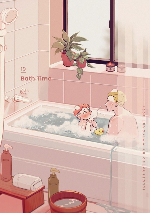 mmiyoart: 30 Days of 七虎Day 19. Bath Time//Support me on Ko-fi  |  Redbubble Store