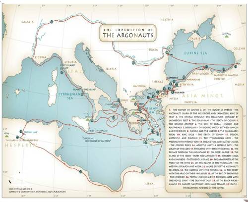 hehasawifeyouknow:The map of Odysseus’ travels seemed popular so here’s one of Jason&rsq