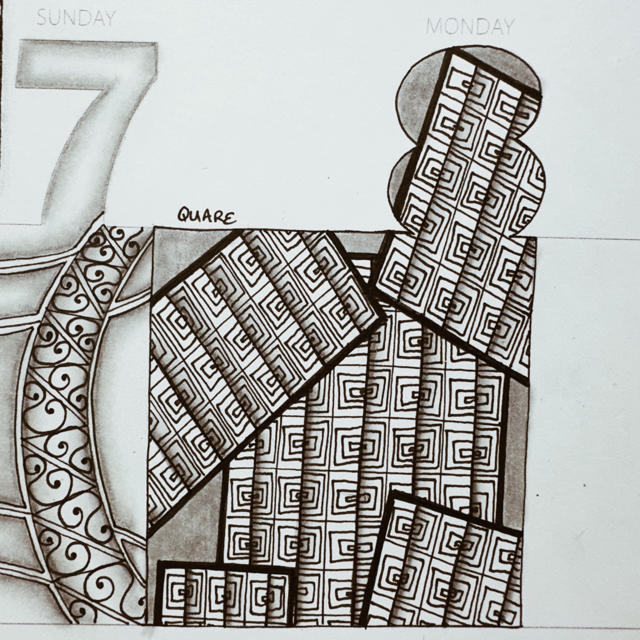 Zentangle® Class - Introduction to Gray Tiles - Laurel Storey, CZT