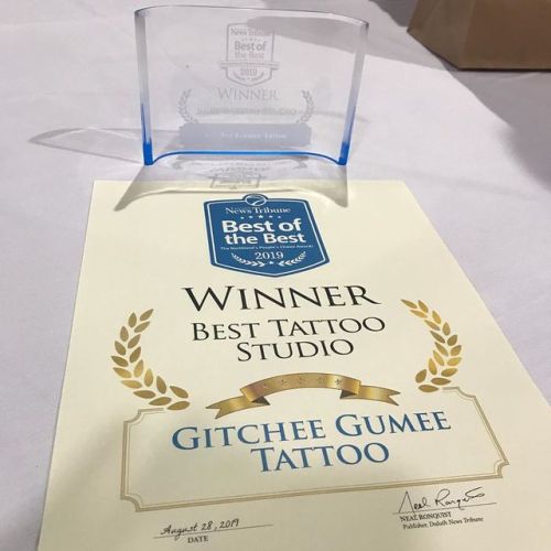 I’m super grateful to be at @gitcheegumeetattoo with all my dedicated coworkers! Thanks so muc