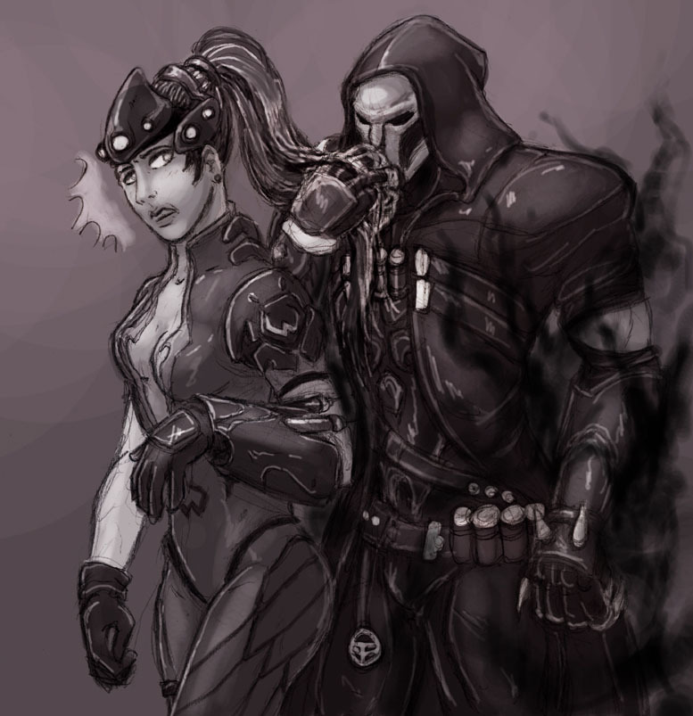 furball891:  My second ever Reaper fanart, and he is already being a creep. This