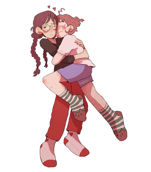 toadollie:another drawing of tokomaru cuddling to add to the pileclick for better quality &lt;3