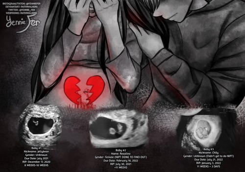  1st miscarriage: https://www.deviantart.com/faithwalkers/art/Miscarriage-8652133832nd miscarriage: 