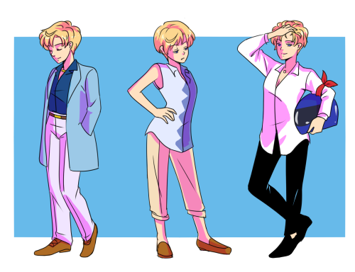 cluelessjellyfish: My favorite Haruka’s outfits. Commission info