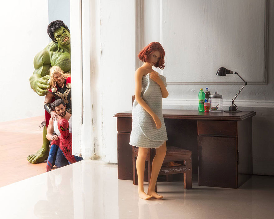 extraordinarycomics:  The Secret Life Of Superhero Toys Created By Edy Hardjo.